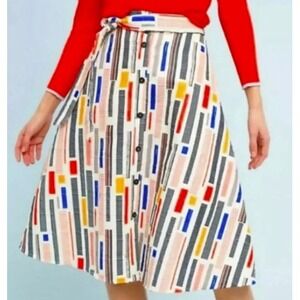 Hutch Multicolor Geometric Midi Skirt Size L Waist:15.25 Hip: 23in Length:27 In
